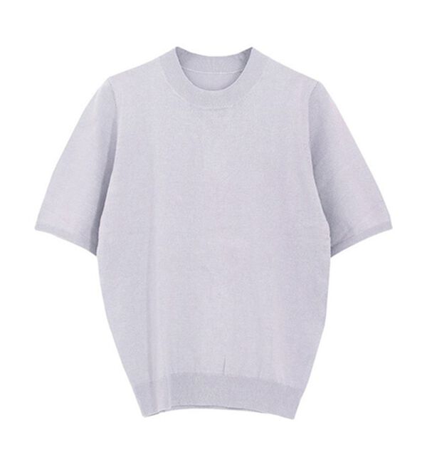 Pierrot（ピエロ）の「【洗濯機で洗える】【ＵＶカット】シルクタッチ半袖ニット（ニット・セーター）」｜詳細画像