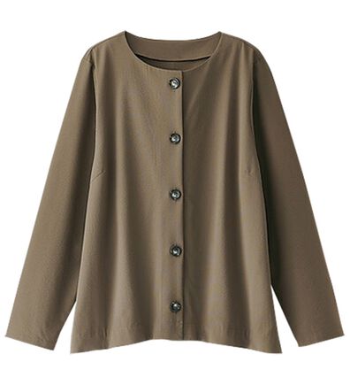 BELLUNA（ベルーナ）の「エアリーサッカー素材ボタン使いカーデジャケット（その他カーディガン）」