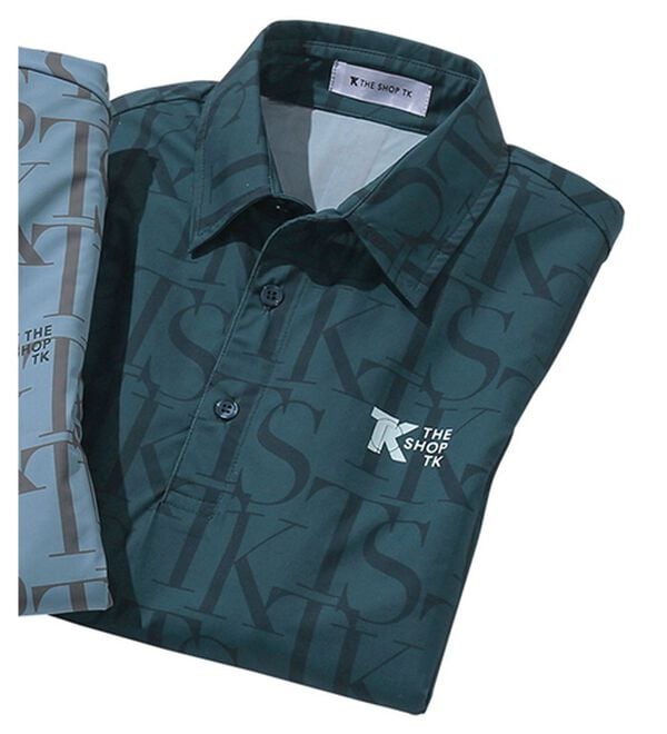 「＜ザ　ショップ　ティーケー＞接触冷感デザインポロシャツ（メンズポロシャツ）」｜ネイビー