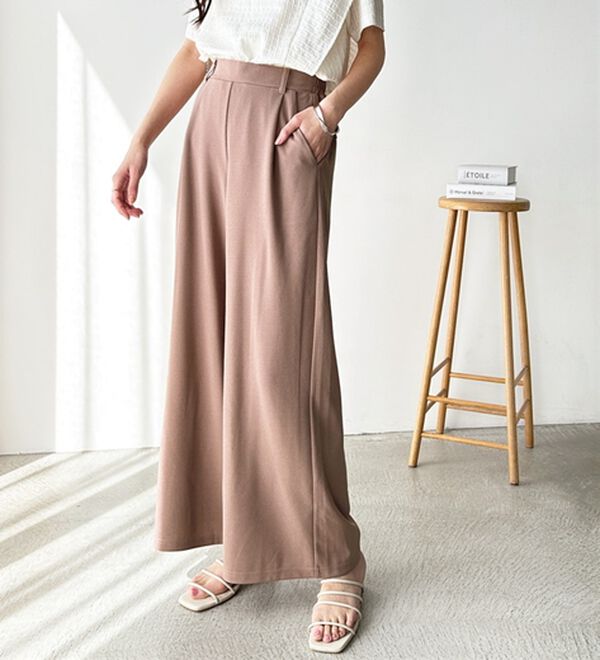 GeeRA（ジーラ）の「接触冷感！美脚ストレッチワイドパンツ（ワイドパンツ・ガウチョ）」｜詳細画像