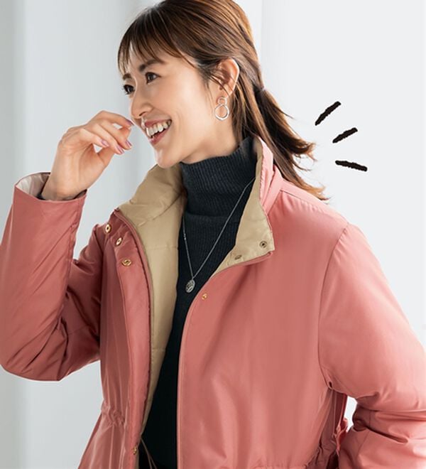 BELLUNA（ベルーナ）の「Ａｉｒｙ＆Ｗａｒｍ　フード取外しあったか軽量デザインコート（ロングコート）」｜詳細画像