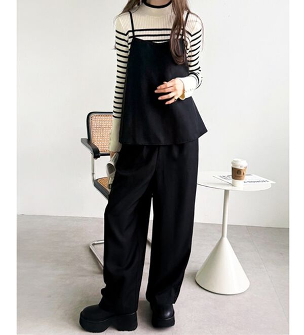 GeeRA（ジーラ）の「セットアップ風キャミソールサロペット（オールインワン）」｜詳細画像