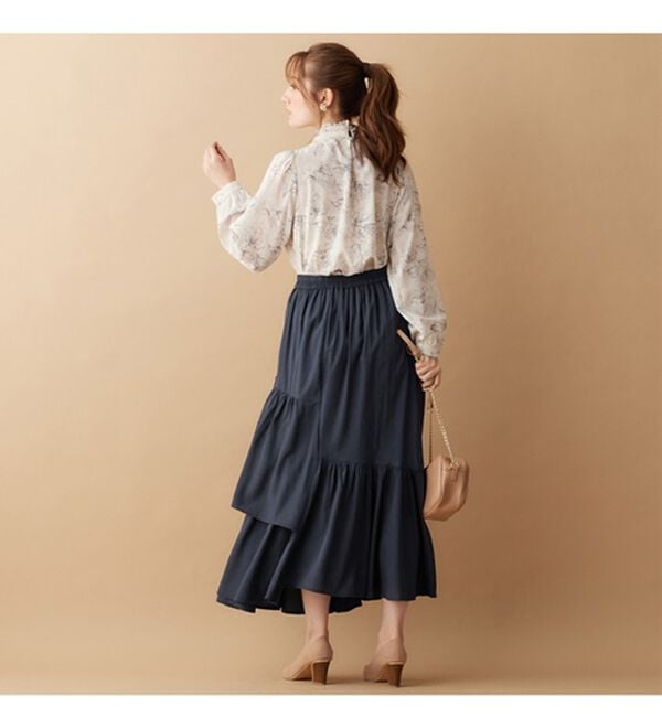 alotta（アロッタ）の「アシメティアードスカート（ロングスカート）」｜詳細画像