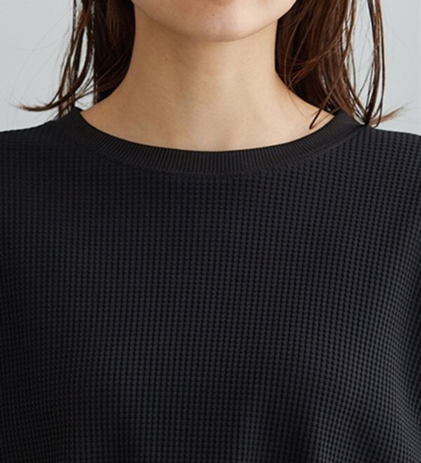 BELLUNA（ベルーナ）の「《快適Ｌａｂ．》 乾きやすい！ドライワッフルプルオーバー（カットソー）」｜詳細画像
