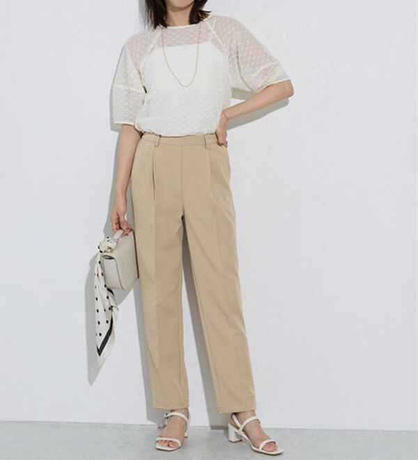 Pierrot（ピエロ）の「【選べる丈】高見えゆるテーパードパンツ（フルレングスパンツ）」｜詳細画像