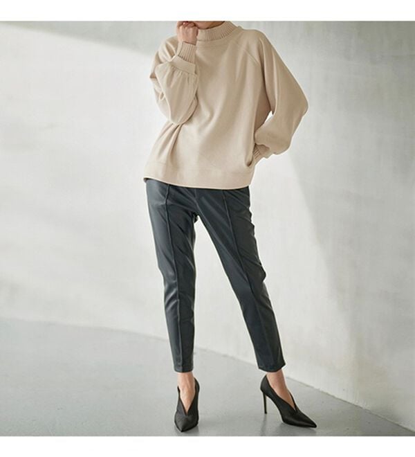 RANAN（ラナン）の「裏起毛！毛玉になりにくい！ニット切替プルオーバー（カットソー）」｜詳細画像