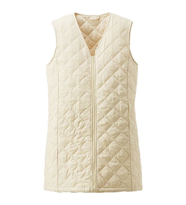 BELLUNA（ベルーナ）の「【マジ軽ウォーム】蓄熱保温キルトロングベスト（ポーチ付）（ベスト）」｜詳細画像