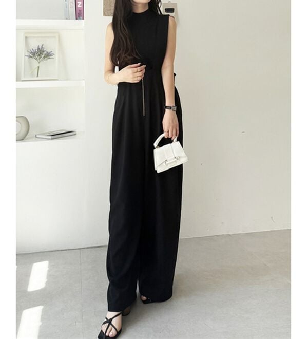 GeeRA（ジーラ）の「フロントジップハイウエストサロペット（オールインワン）」｜詳細画像