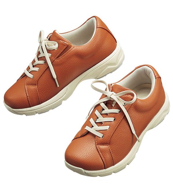 ルフラン（ルフラン）の「スッと履けるウォーキングシューズ・ブーツ＜ラシーナコンフォート＞（スニーカー）」｜ヒモ（ライトブラウン）