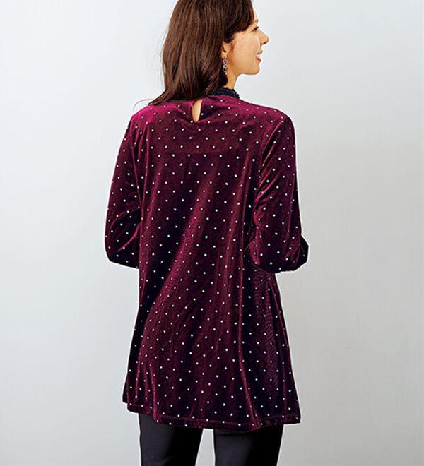 BELLUNA（ベルーナ）の「【Ｌａｇｒｉｌｕａ】ドット刺しゅうベロアレース使いチュニック（チュニック）」｜詳細画像