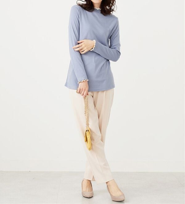 BELLUNA（ベルーナ）の「重ね着風フリル衿プルオーバー（カットソー）」｜詳細画像