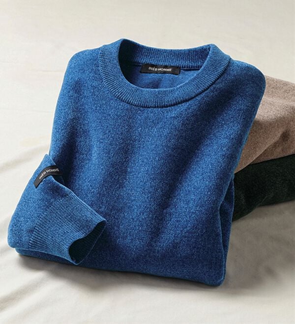 「＜イネド　オム＞もっちりモールセーター（メンズニット・セーター）」｜詳細画像