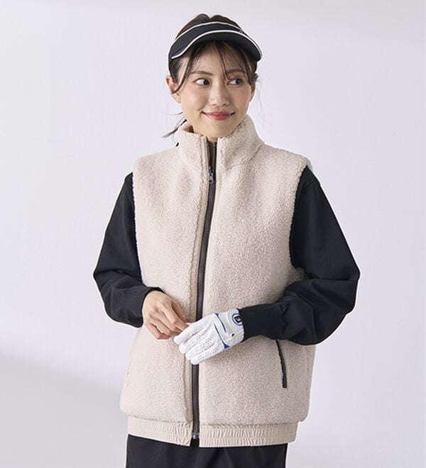 BELLUNA（ベルーナ）の「はっ水リバーシブルボアベスト（ベスト）」｜詳細画像