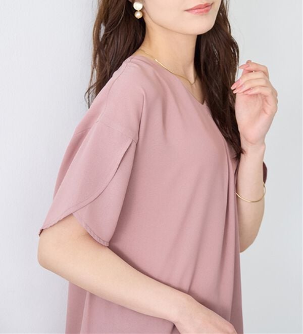 alotta（アロッタ）の「【接触冷感】チューリップ袖コクーンゆるチュニック（チュニック）」｜詳細画像