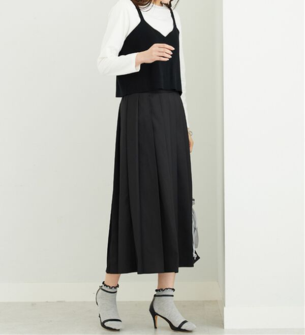 BELLUNA（ベルーナ）の「ボックスプリーツロング丈スカート（ロングスカート）」｜詳細画像