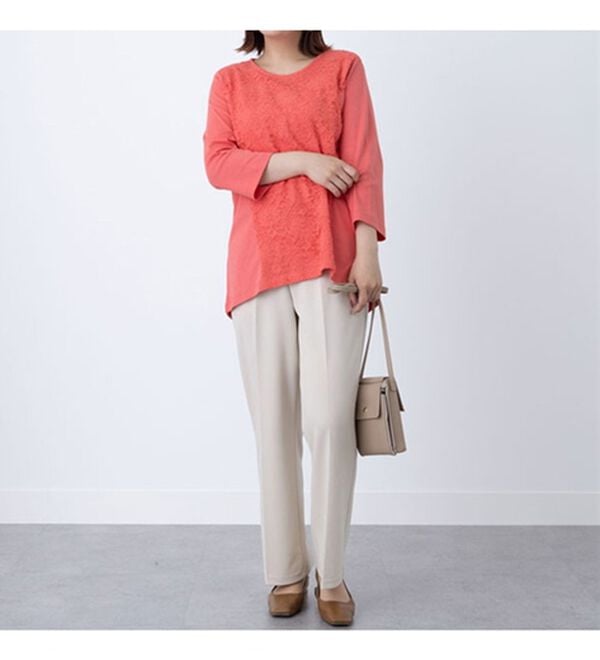 BELLUNA（ベルーナ）の「レース切替大人顔プルオーバー（カットソー）」｜詳細画像