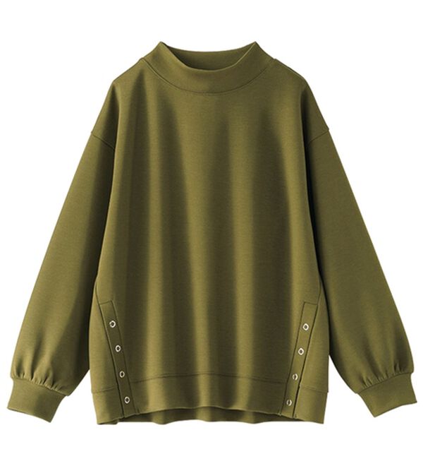 BELLUNA（ベルーナ）の「裾ボタン使いスタンドネックプルオーバー（カットソー）」｜詳細画像