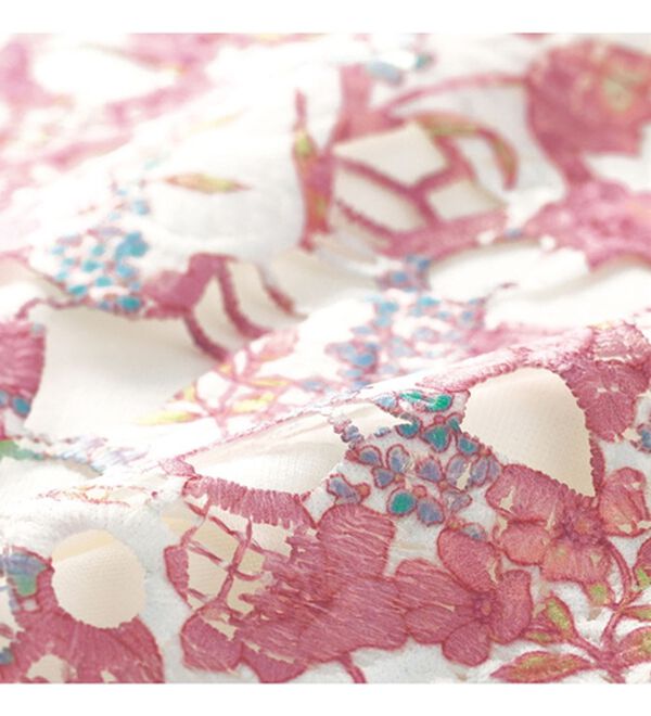 BELLUNA（ベルーナ）の「花柄プリントレースカーディガンアンサンブル（アンサンブル）」｜詳細画像