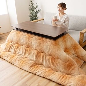 「ソファ前こたつ　布団セット（こたつテーブル＆掛布団）（こたつテーブル）」｜オレンジ