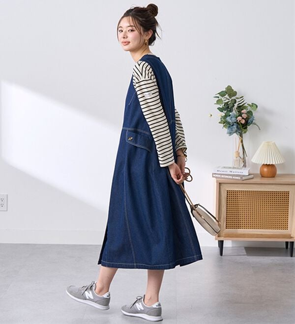 BELLUNA（ベルーナ）の「 ＜＆ｃｏｃｏｃｈｉ＞ハピネスコットン１００％ボーダープルオーバー（カットソー）」｜詳細画像