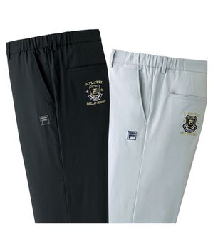 「【２本組】＜フィラ＞吸汗速乾エンブレム刺しゅうパンツ（メンズフルレングスパンツ）」｜2本組