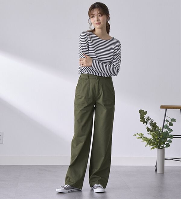 BELLUNA（ベルーナ）の「大人のきれいめベイカーチノパンツ（フルレングスパンツ）」｜詳細画像