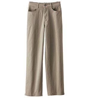 BELLUNA（ベルーナ）の「太すぎなくて「ちょうどいい！」ワイドストレートパンツ（フルレングスパンツ）」｜グレージュ