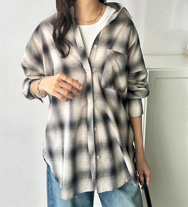 GeeRA（ジーラ）の「アソート柄オーバーサイズシャツ（シャツ）」｜詳細画像