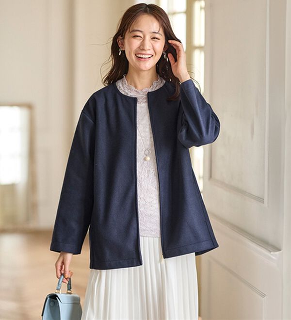 BELLUNA（ベルーナ）の「ウーリッシュ素材ゆったりジャケット（その他ジャケット）」｜詳細画像