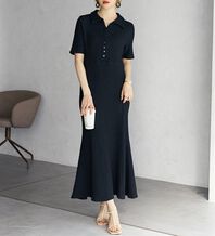 GeeRA（ジーラ）の「全骨格細見え！表面感素材マーメイドワンピース（その他ワンピース）」