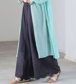 A HAPPY MARILYN（アハッピーマリリン）の「【３丈から選べる】脱！股ずれ宣言！裾レースぺチパンツ（肌着・インナーウェア）」｜ダイヤ柄／チャコール