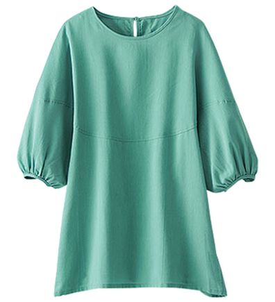 BELLUNA（ベルーナ）の「柔らか綿麻ボリューム袖ブラウス（ブラウス）」