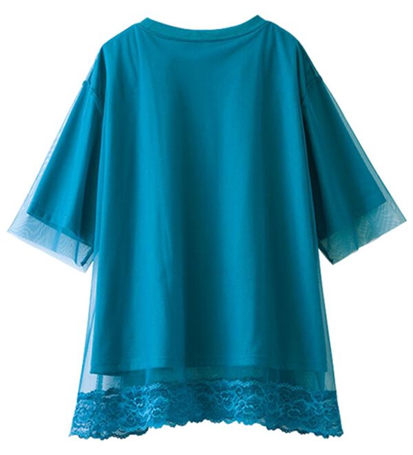 BELLUNA（ベルーナ）の「チュール重ね裾レースデザインプルオーバー（カットソー）」｜詳細画像