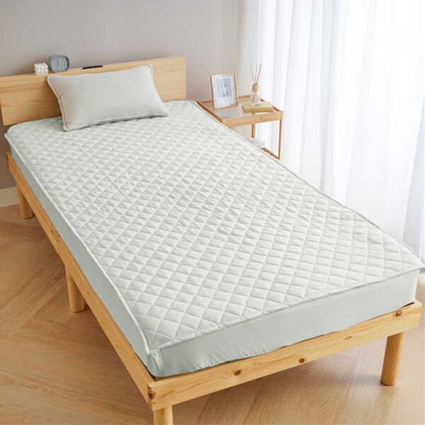 iellio（イエリオ）の「ひんやりッチ敷パッド一体型ＢＯＸシーツ＜接触冷感・抗菌防臭・時短・家事楽・ボックスシーツ・寝苦しさ対策＞（ボックスシーツ・ベッドシーツ）」｜詳細画像