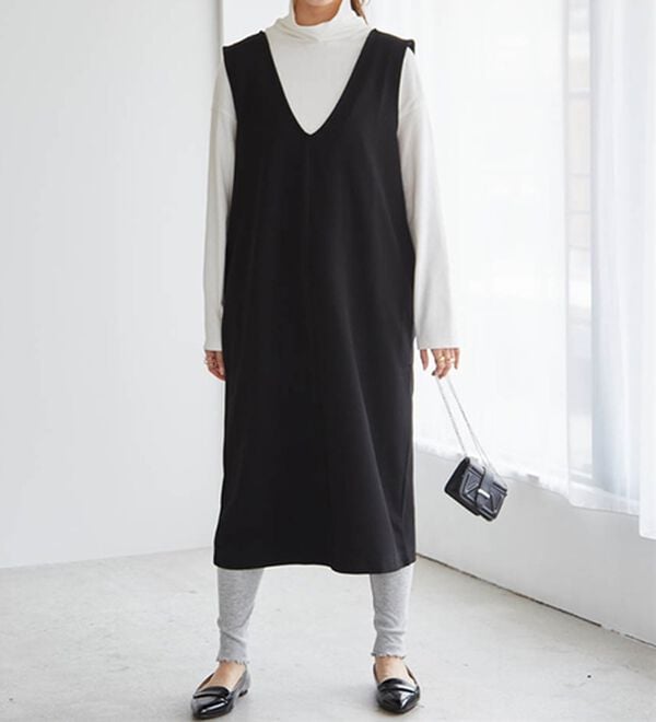 RANAN（ラナン）の「【選べる2丈】細見えが叶うジャンパースカート（ジャンパースカート）」｜詳細画像