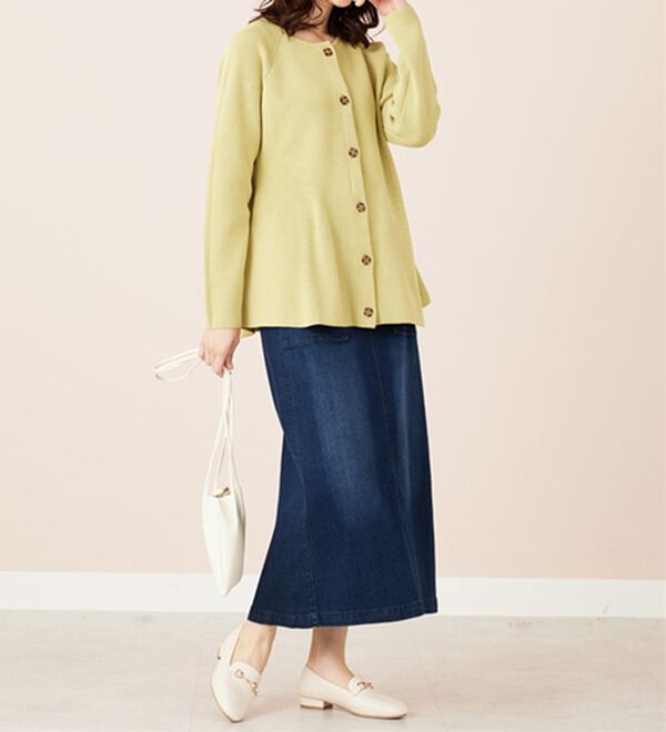 BELLUNA（ベルーナ）の「上品スポンディッシュニットペプラムカーディガン（ニットカーディガン）」｜詳細画像