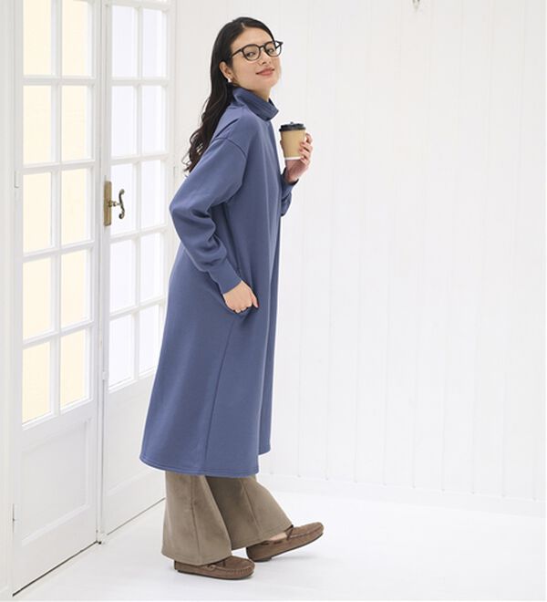 BELLUNA（ベルーナ）の「あったかキレイ！大人のこだわりワンピース（カットソーワンピース）」｜詳細画像