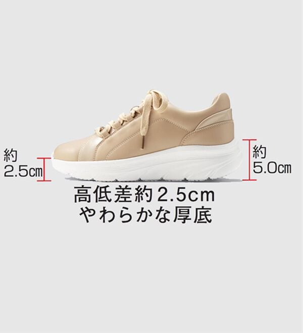 ルフラン（ルフラン）の「４Ｅエナメル切替美脚見せスニーカー（スニーカー）」｜詳細画像