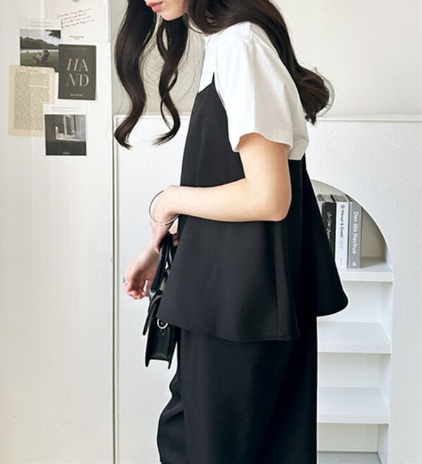 GeeRA（ジーラ）の「セットアップ風キャミソールサロペット（オールインワン）」｜詳細画像