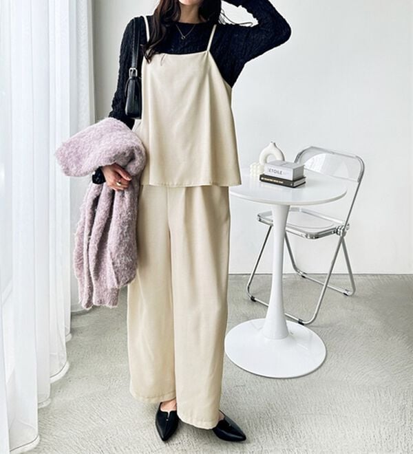 GeeRA（ジーラ）の「セットアップ風キャミソールサロペット（オールインワン）」｜詳細画像