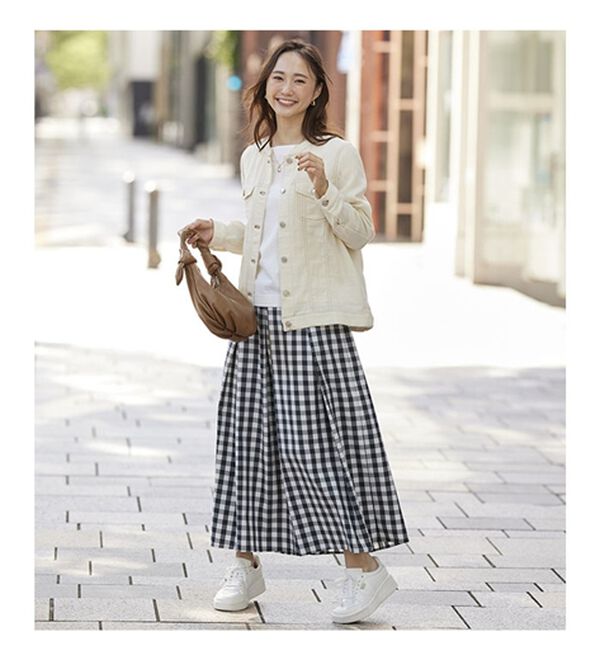 BELLUNA（ベルーナ）の「やわらかダブルガーゼデニム風ジャケット（その他ジャケット）」｜詳細画像