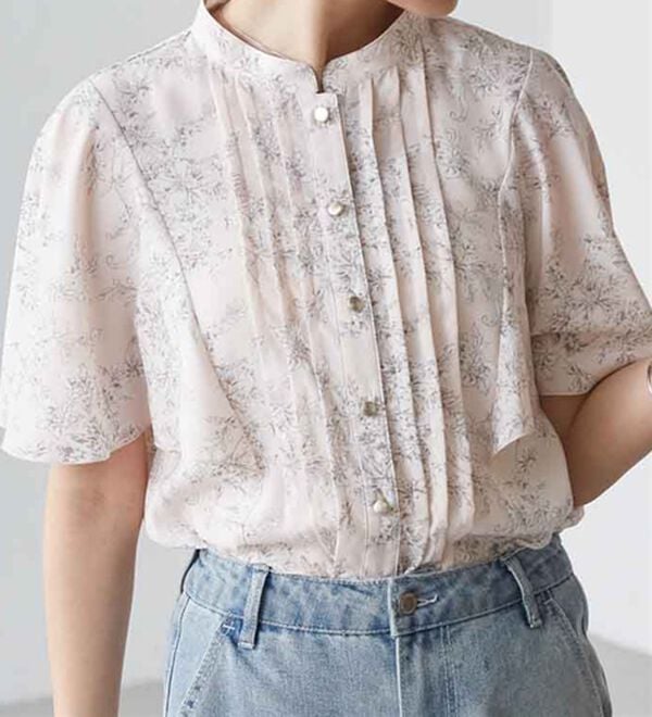 RANAN（ラナン）の「ひんやり！ピンタックフレアー袖ブラウス（ブラウス）」｜詳細画像