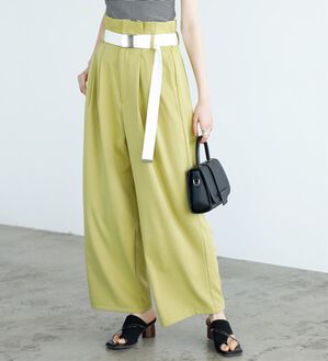 GeeRA（ジーラ）の「ベルト付ツイルパンツ（フルレングスパンツ）」｜詳細画像