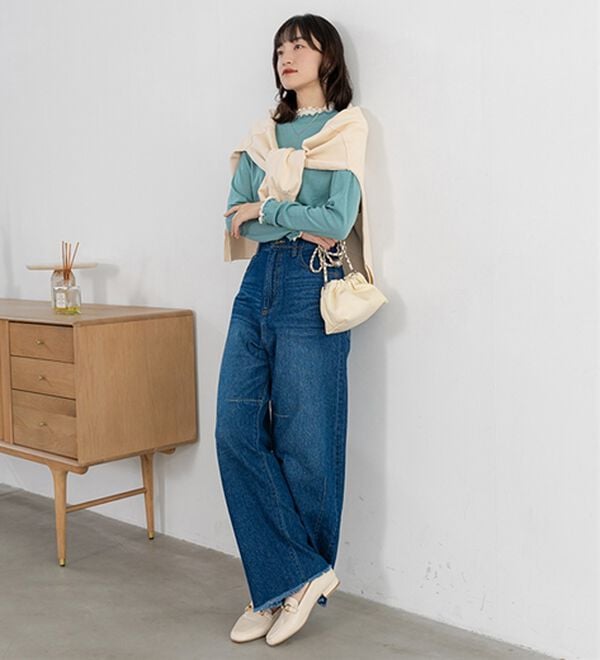 BELLUNA（ベルーナ）の「重ね着風フリル衿プルオーバー（カットソー）」｜詳細画像