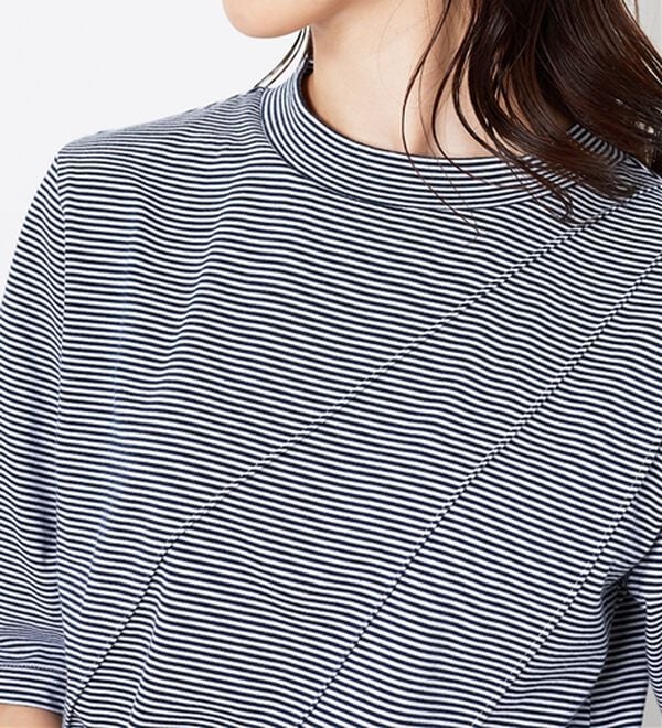 BELLUNA（ベルーナ）の「細ボーダータックデザインチュニック（チュニック）」｜詳細画像