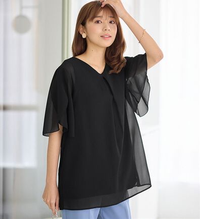 alotta（アロッタ）の「【接触冷感】インナー付チューリップ袖チュニック（チュニック）」