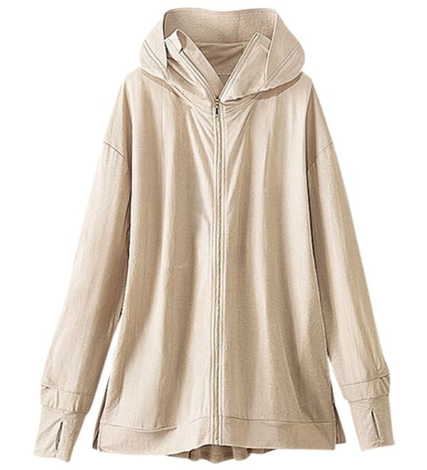 BELLUNA（ベルーナ）の「【接触冷感】絶対に焼けたくない！後プリーツＵＶパーカー（パーカー）」｜詳細画像