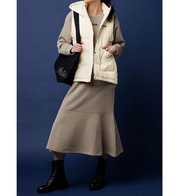 RANAN（ラナン）の「＜ＦＩＬＡ＞裏起毛裾フレアーワンピース（その他ワンピース）」｜詳細画像