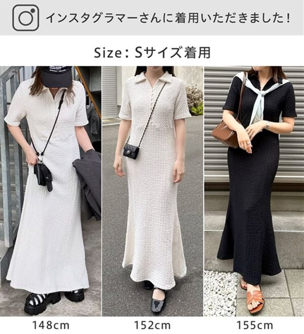 GeeRA（ジーラ）の「全骨格細見え！表面感素材マーメイドワンピース（その他ワンピース）」｜詳細画像