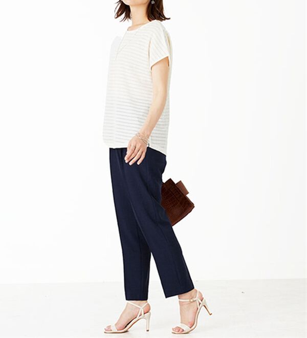 BELLUNA（ベルーナ）の「ネックレス付ジャカード素材プルオーバー（カットソー）」｜詳細画像